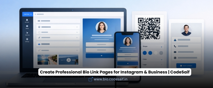 Create Professional Bio Link Pages for Instagram & Business | CodeSaif